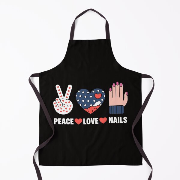Item preview, peace love nails gift women girls, Tech Nail Lady Manicurist designed and sold by BotboutiquePre.