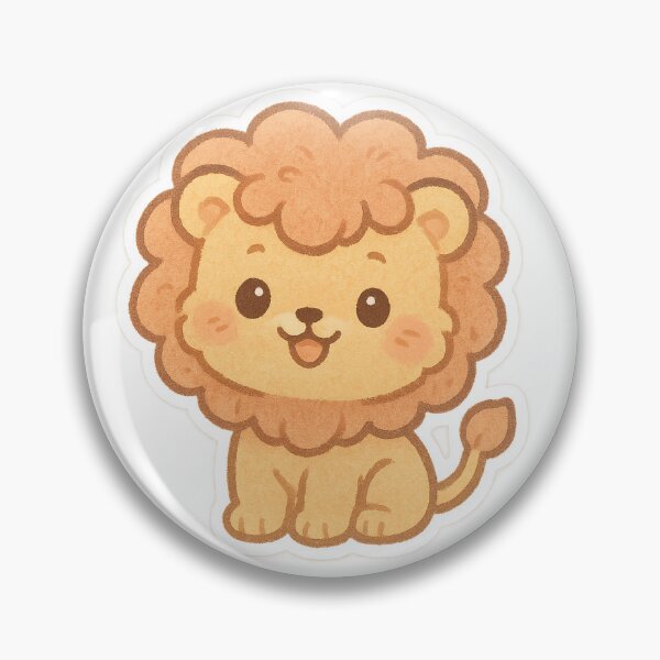 Artikelvorschau, Cozy Cheerful Lion cub Sticker entworfen und verkauft von StickMint.