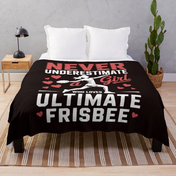 Item preview, Never Underestimate A Girl Who Loves Ultimate Frisbee designed and sold by hettingerchaim.