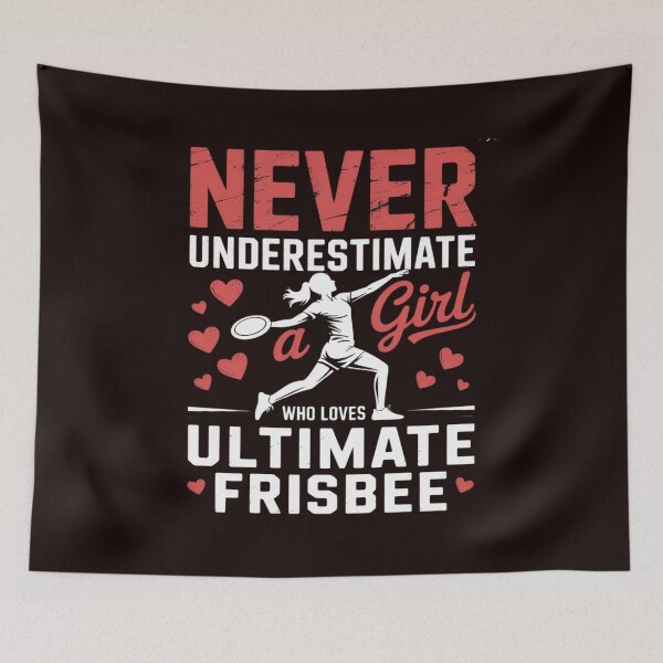 Item preview, Never Underestimate A Girl Who Loves Ultimate Frisbee designed and sold by hettingerchaim.