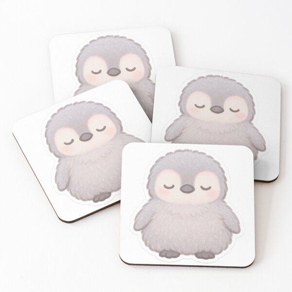 Item preview, Pegatina de pollito pingüino dormilón y acogedor designed and sold by StickMint.