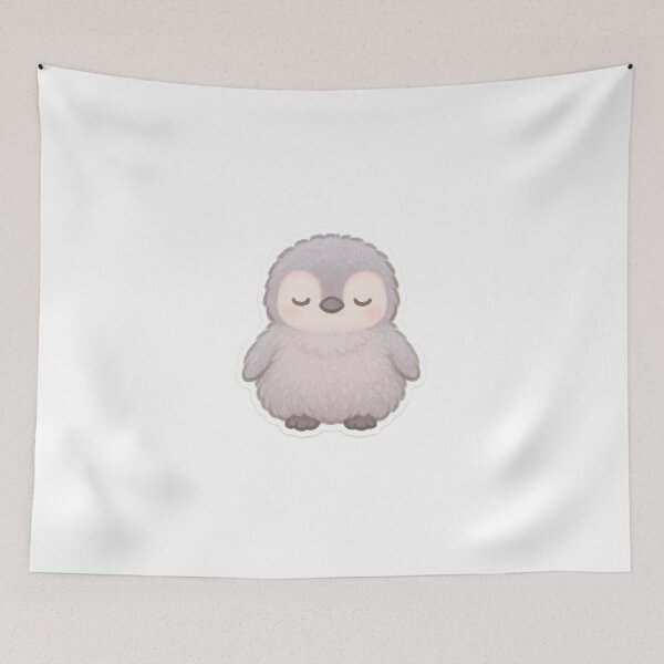 Item preview, Pegatina de pollito pingüino dormilón y acogedor designed and sold by StickMint.