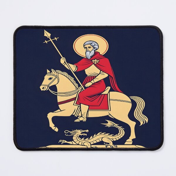 Item preview, Saint George and the Dragon – Christian Icon Style designed and sold by DeusInk.