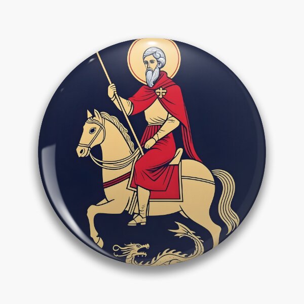 Item preview, Saint George and the Dragon – Christian Icon Style designed and sold by DeusInk.