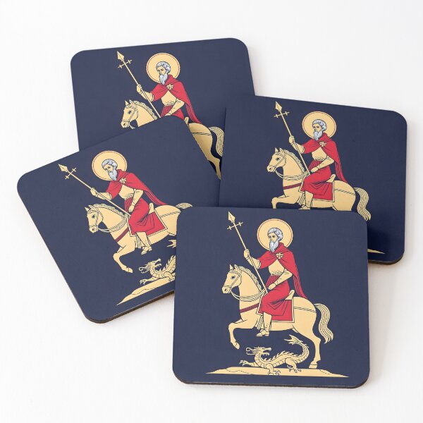 Item preview, Saint George and the Dragon – Christian Icon Style designed and sold by DeusInk.