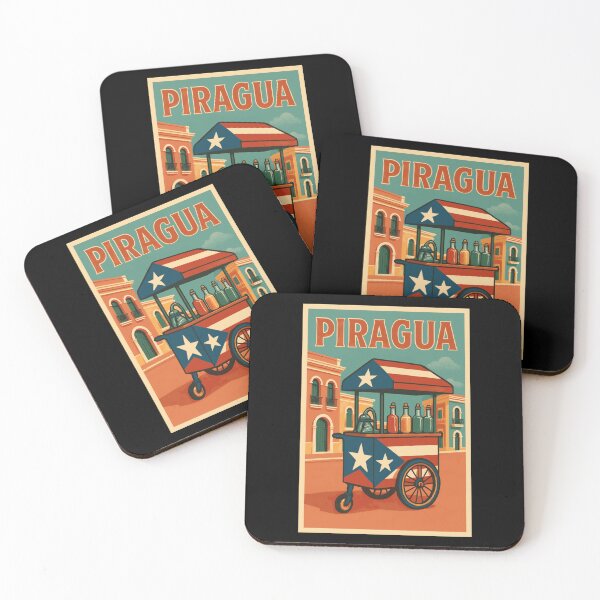 Item preview, PIRAGUA BORICUA - Vintage Puerto Rico Poster Art designed and sold by Urban-InkStudio.