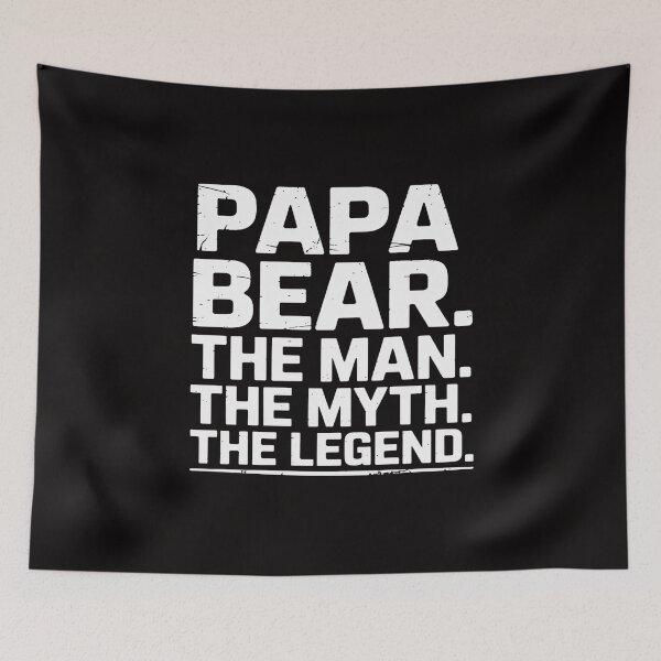 Item preview, Mens Papa Bear Gift For Dads & Fathers The Man Myth Legend designed and sold by portcrysral.
