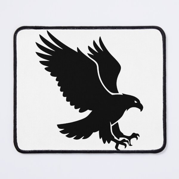 Item preview, Flying Eagle Black Silhouette Isolated on White Background designed and sold by AFernandesDSG.