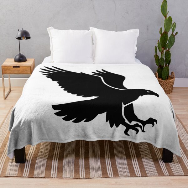Item preview, Flying Eagle Black Silhouette Isolated on White Background designed and sold by AFernandesDSG.
