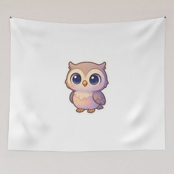 Item preview, Cute Happy Owl Sticker designed and sold by StickMint.