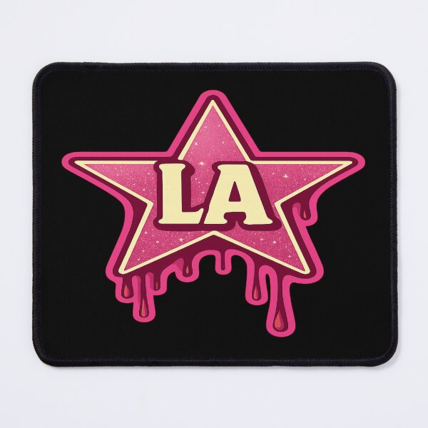 Item preview, LA Melting Hollywood Star – Pink Glitter Drip City Graphic designed and sold by POD DYNASTY | Original Print On Demand T-Shirt Graphics.