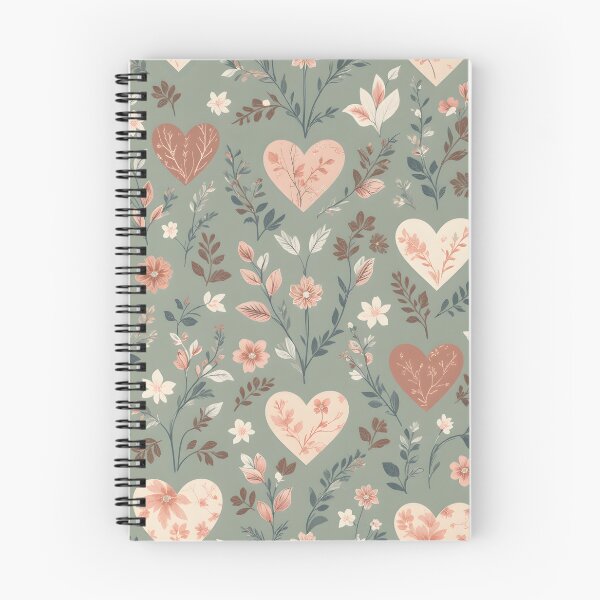 Item preview, Botanical Hearts • Soft Romantic Floral Valentine Pattern • Seamless Nature-Inspired Design designed and sold by Amplify-n-Co.