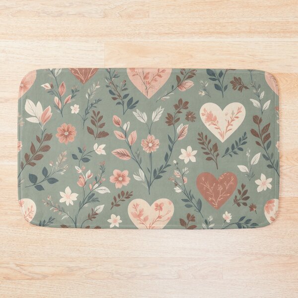 Item preview, Botanical Hearts • Soft Romantic Floral Valentine Pattern • Seamless Nature-Inspired Design designed and sold by Amplify-n-Co.