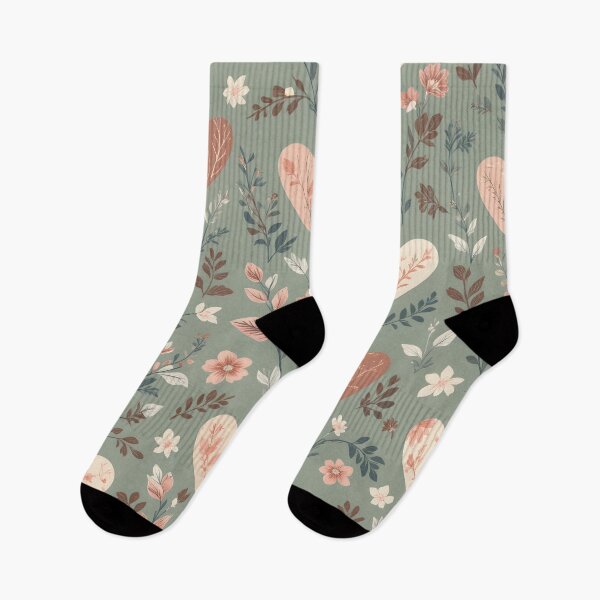 Item preview, Botanical Hearts • Soft Romantic Floral Valentine Pattern • Seamless Nature-Inspired Design designed and sold by Amplify-n-Co.