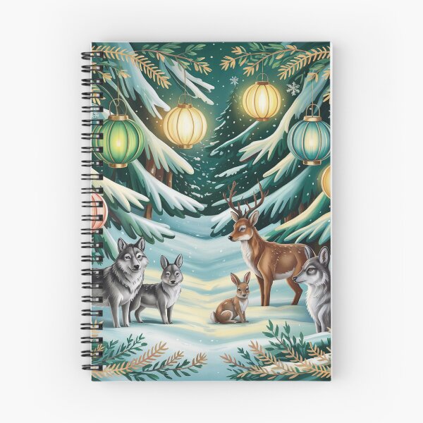 Item preview, Winter Woodland Gathering – Cozy Forest Animal Illustration designed and sold by SoftStyleStudio ⭐⭐⭐.