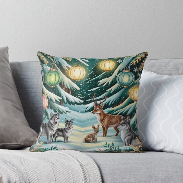 Item preview, Winter Woodland Gathering – Cozy Forest Animal Illustration designed and sold by SoftStyleStudio ⭐⭐⭐.