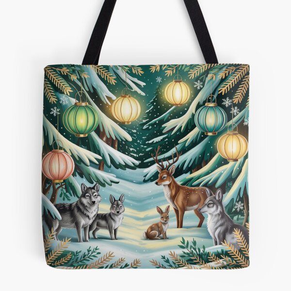 Item preview, Winter Woodland Gathering – Cozy Forest Animal Illustration designed and sold by SoftStyleStudio ⭐⭐⭐.