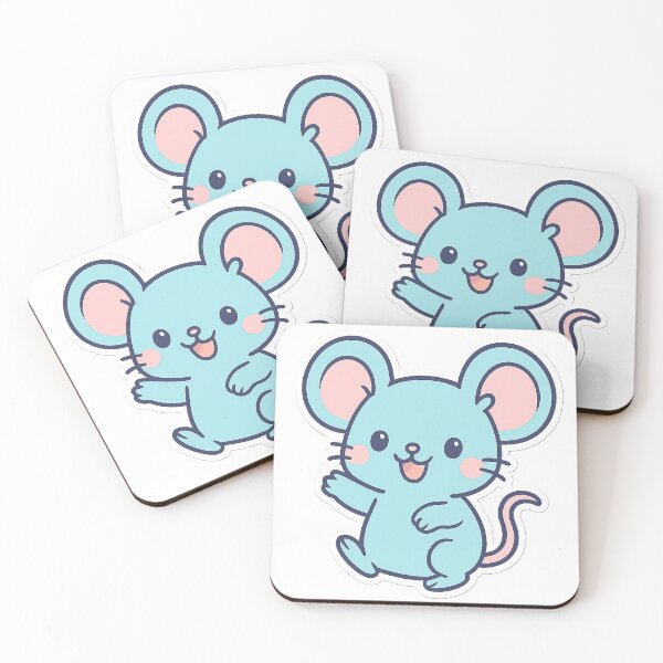 Item preview, Kawaii Playful Mouse Stickers designed and sold by StickMint.