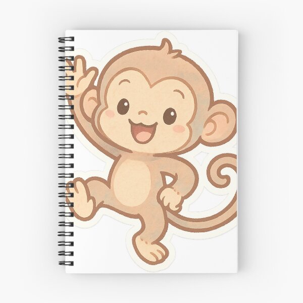 Item preview, Pastel Cheerful Monkey Stickers designed and sold by StickMint.