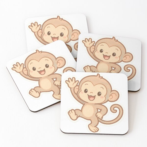 Item preview, Pastel Cheerful Monkey Stickers designed and sold by StickMint.