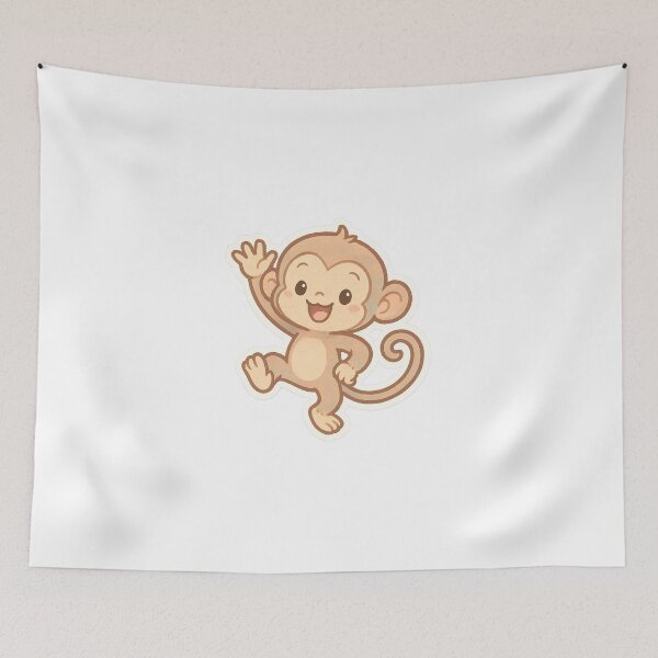 Item preview, Pastel Cheerful Monkey Stickers designed and sold by StickMint.