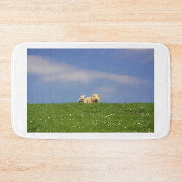 Item preview, Mother sheep with lambs on the dike designed and sold by Steffani Lehmann.