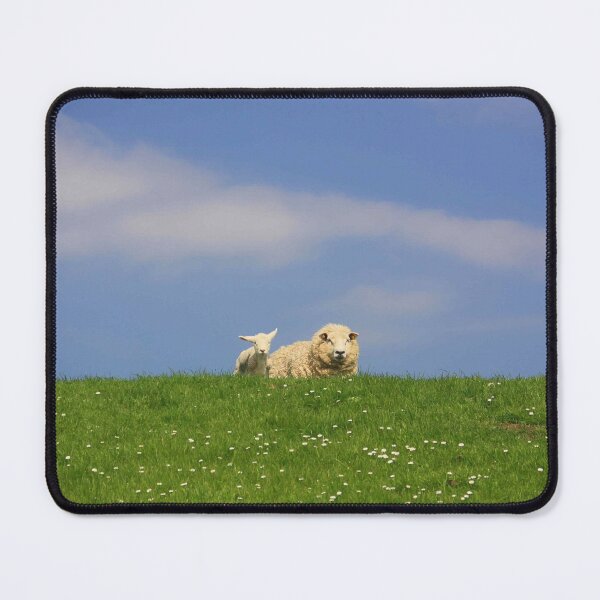 Item preview, Mother sheep with lambs on the dike designed and sold by Steffani Lehmann.