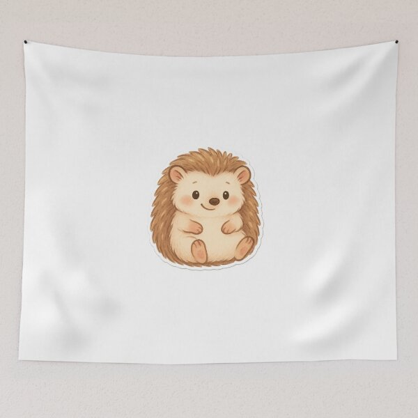 Artikelvorschau, Chibi Relaxed Hedgehog Sticker entworfen und verkauft von StickMint.
