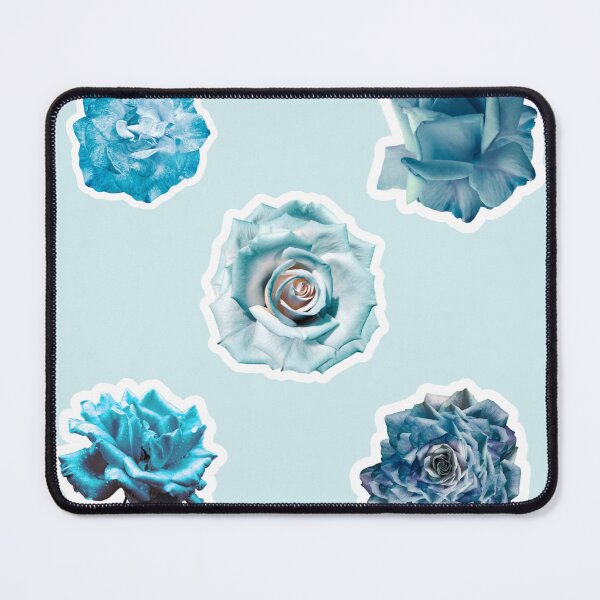 Item preview, Dreamy Teal & Cyan Rose Bouquet - Aesthetic Floral Set designed and sold by Basma Designs | Funny Shirts, Stickers & Mugs.