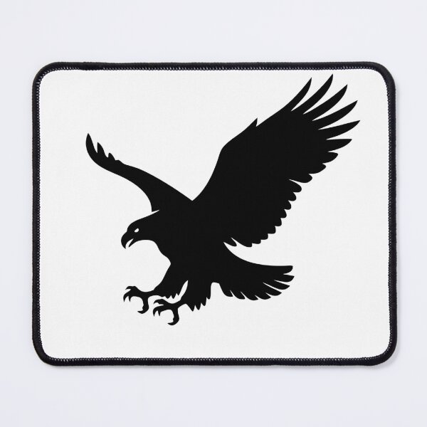 Item preview, Eagle Silhouette with Spread Wings on White Background designed and sold by AFernandesDSG.