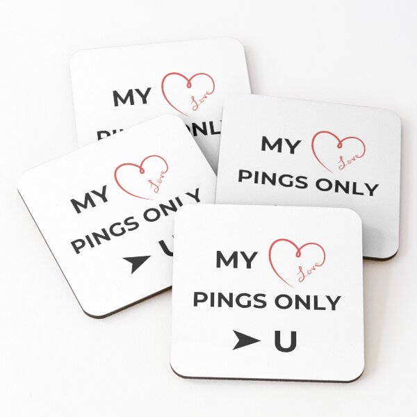 Item preview, My Heart Pings Only ➤ U – Minimalist Tech Valentine Design for Developers & Geeks designed and sold by OutOfScopeTees.