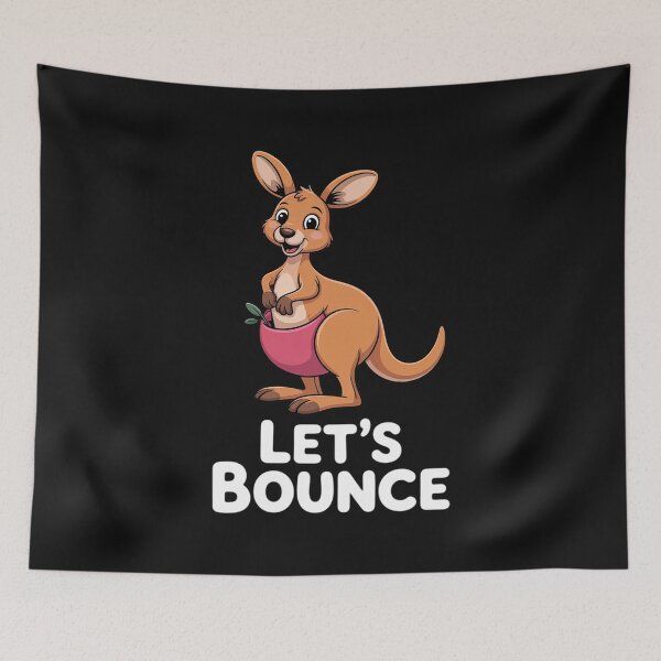 Item preview, Let's Bounce Cute Kangaroo For Kids and Adults designed and sold by nicomitchell.