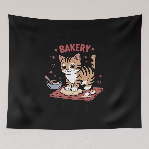 Item preview, Kitty Biscuits Bakery We Knead Em You Need Em Cat Baking for Men Women Kids designed and sold by nicomitchell.