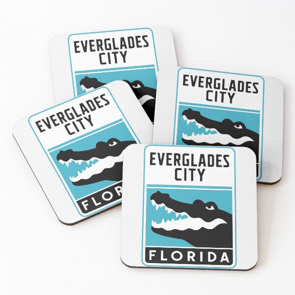 Item preview, Everglades City Florida - Road Sign designed and sold by TheOldMittenIllustrated.