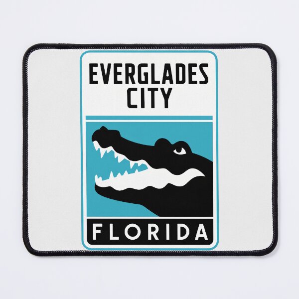 Item preview, Everglades City Florida - Road Sign designed and sold by TheOldMittenIllustrated.
