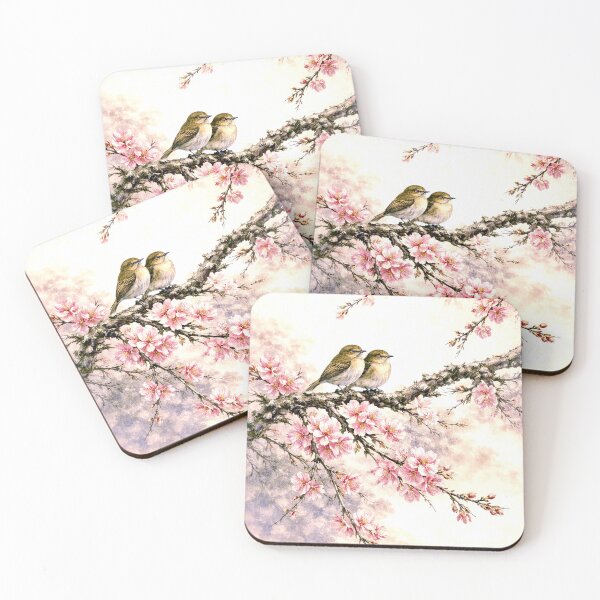 Item preview, Chinese ink painting: Sparrows in the cherry blossom designed and sold by Steffani Lehmann.