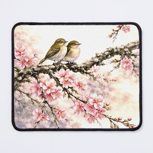 Item preview, Chinese ink painting: Sparrows in the cherry blossom designed and sold by Steffani Lehmann.
