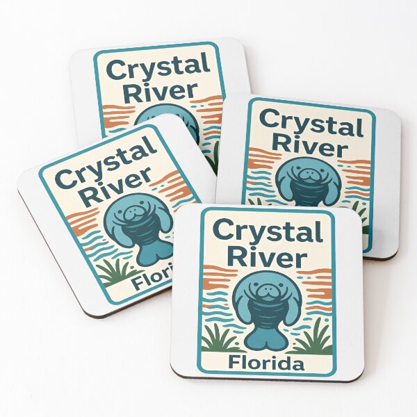 Item preview, Crystal River Florida - Road Sign designed and sold by TheOldMittenIllustrated.