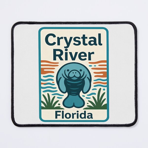 Item preview, Crystal River Florida - Road Sign designed and sold by TheOldMittenIllustrated.