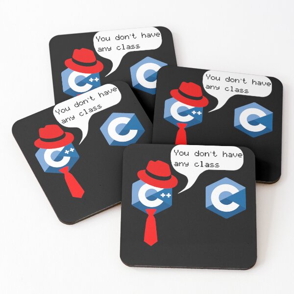 Item preview, Funny Nerdy C++ to C Says You Don't Have Any Class Computer Science Teacher Black Text designed and sold by MathWare MathClips.