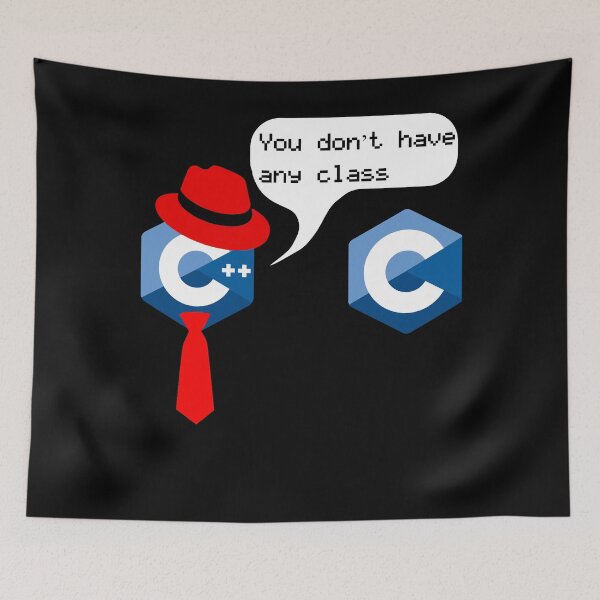 Item preview, Funny Nerdy C++ to C Says You Don't Have Any Class Computer Science Teacher Black Text designed and sold by MathWare MathClips.