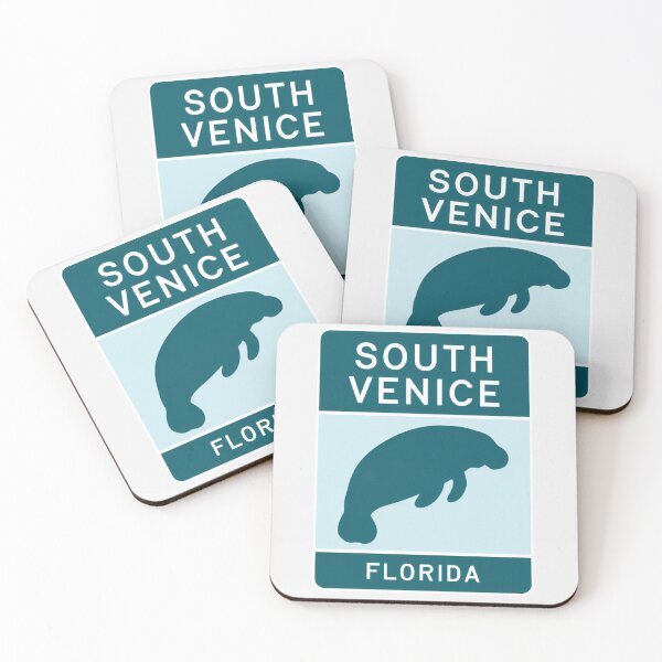 Item preview, South Venice Florida - Road Sign designed and sold by TheOldMittenIllustrated.