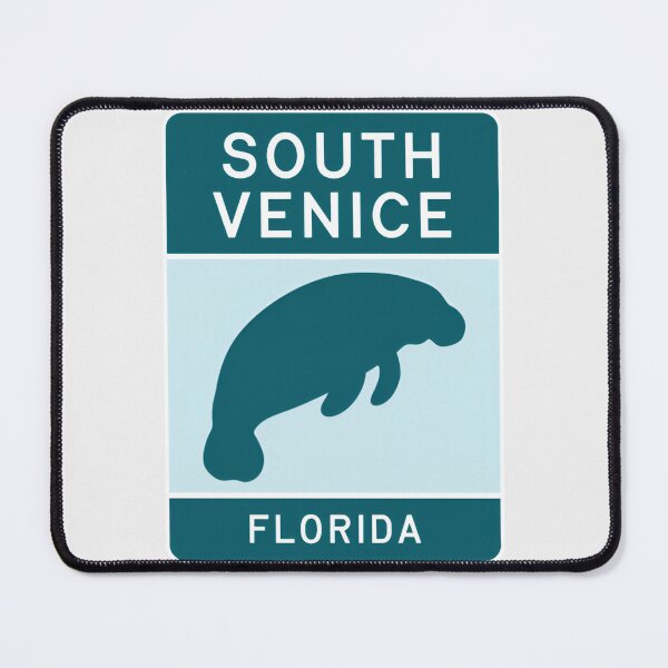 Item preview, South Venice Florida - Road Sign designed and sold by TheOldMittenIllustrated.