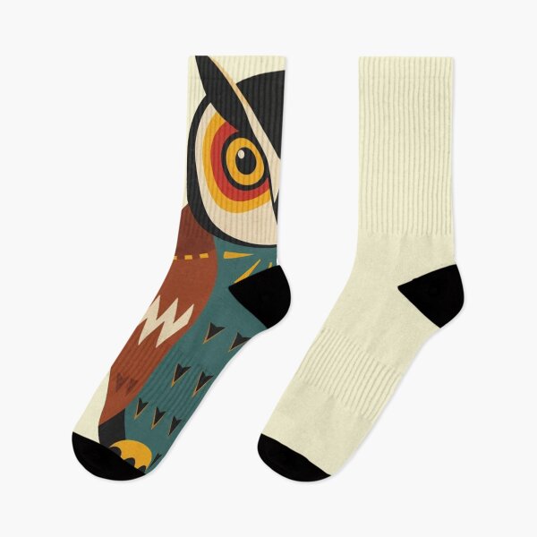 Item preview, Scandinavian Night Owl – Minimal Folk-Inspired Illustration designed and sold by DiamondSkyShirt.