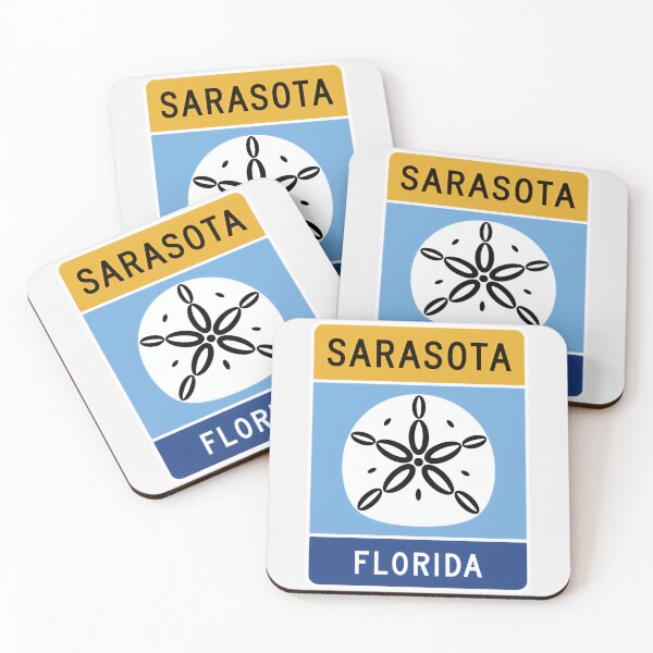 Item preview, Sarasota Florida - Road Sign designed and sold by TheOldMittenIllustrated.