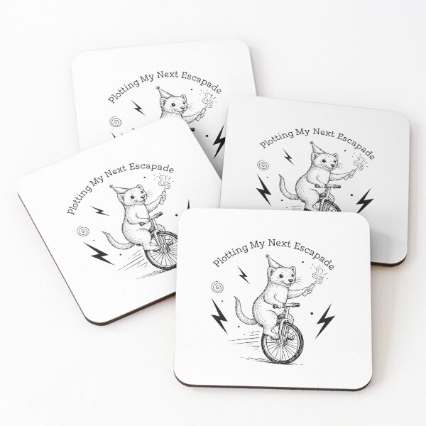 Item preview, Plotting My Next Escapade Ferret on Unicycle Graphic T-Shirt designed and sold by RectifyFashions.