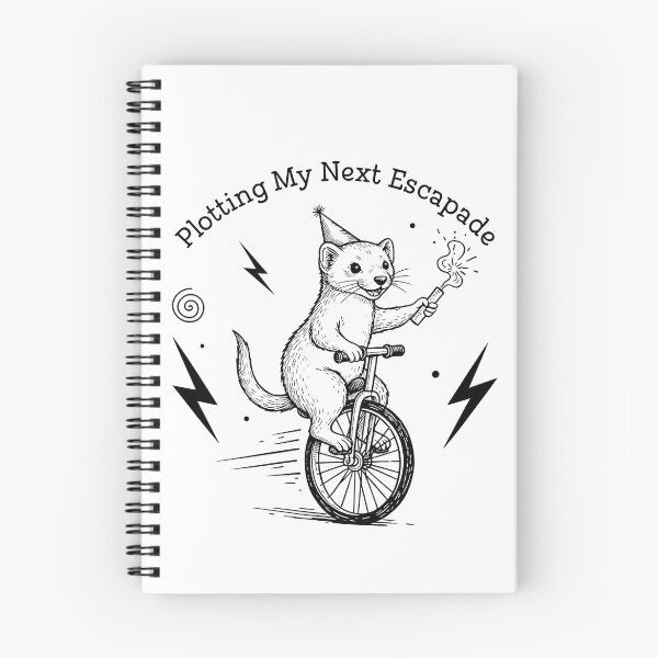 Item preview, Plotting My Next Escapade Ferret on Unicycle Graphic T-Shirt designed and sold by RectifyFashions.