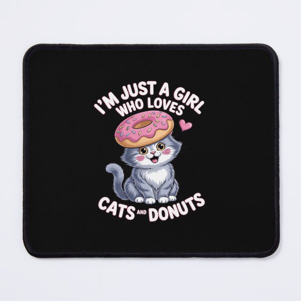 Item preview, Im just a girl who loves donuts and cats gift designed and sold by andreaswest.