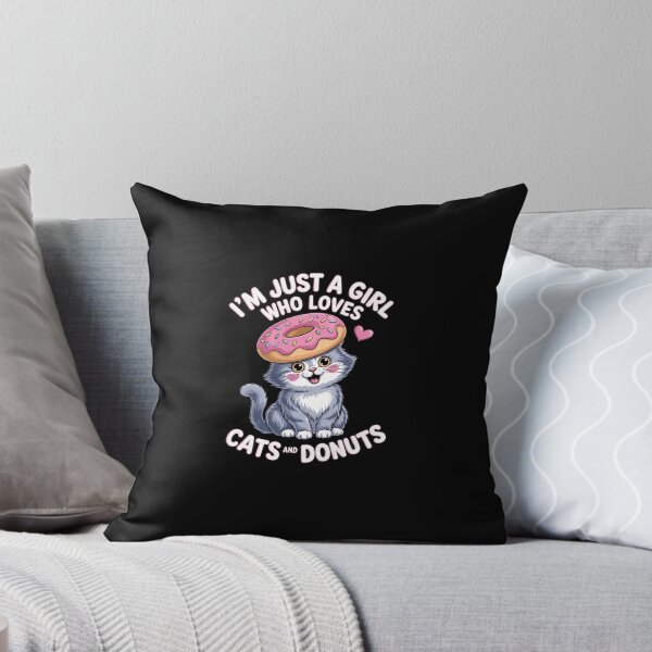 Item preview, Im just a girl who loves donuts and cats gift designed and sold by andreaswest.