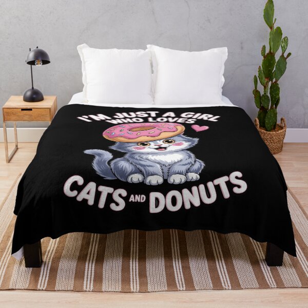 Item preview, Im just a girl who loves donuts and cats gift designed and sold by andreaswest.